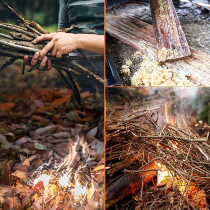 Krzesiwo Magnezowe Wojskowe Survival Wieczna Zapałka do Grilla Kominka - obrazek 6