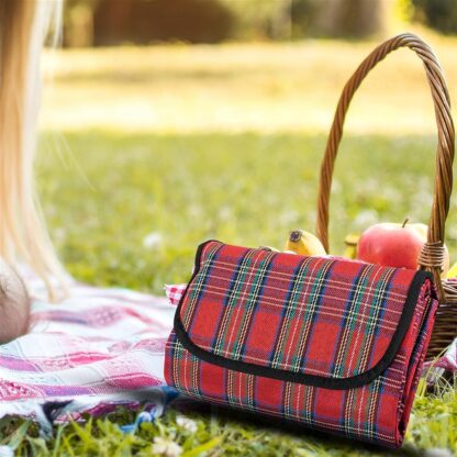 Koc Piknikowy Plażowy Turystyczny z Izolacją Wodoodporny Mata Plażowa Duży - obrazek 5