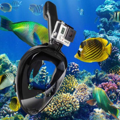 Maska Do Nurkowania Snorkelingu Pływania Pełnotwarzowa Z Rurką Wody S/M - obrazek 6
