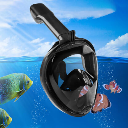 Maska Do Nurkowania Snorkelingu Pływania Pełnotwarzowa Z Rurką Wody S/M - obrazek 7