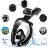 Maska Do Nurkowania Pełnotwarzowa Snorkelingu Pływania Wody Z Rurką L/XL - obrazek 8