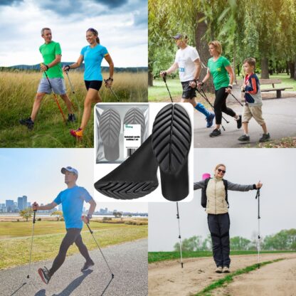 Końcówki do Kijków Trekkingowych Nordic Walking 10 szt nakładki stopki - obrazek 4