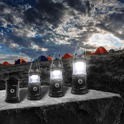 Lampa Solarna LED Latarka Turystyczna Biwakowa Akumulatorowa USB Powerbank - obrazek 11