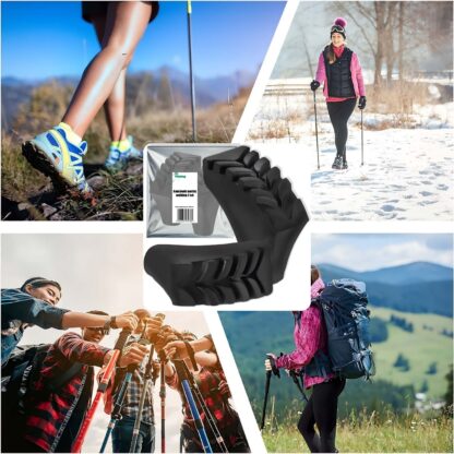 10x Końcówki do Kijków Nordic Walking Trekkingowych Buciki Gumy na Kije - obrazek 2