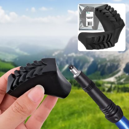 2x Gumowe Końcówki do Kijków Nordic Walking Trekkingowych Kopytka Nakładka - obrazek 3
