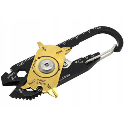 Multitool Wielofunkcyjny Zestaw Kluczy Śrubokręt Karabińczyk Otwieracz 20w1 - obrazek 10