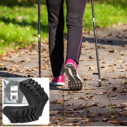 10x Końcówki do Kijków Nordic Walking Trekkingowych Buciki Gumy na Kije - obrazek 3