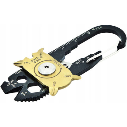 Multitool Wielofunkcyjny Zestaw Kluczy Śrubokręt Karabińczyk Otwieracz 20w1 - obrazek 11