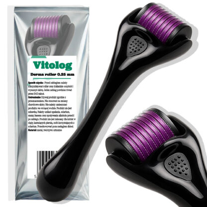 Derma Roller Mezoterapia Igłowa Masażer Roller Wałek do Masażu Twarzy 0,25 mm